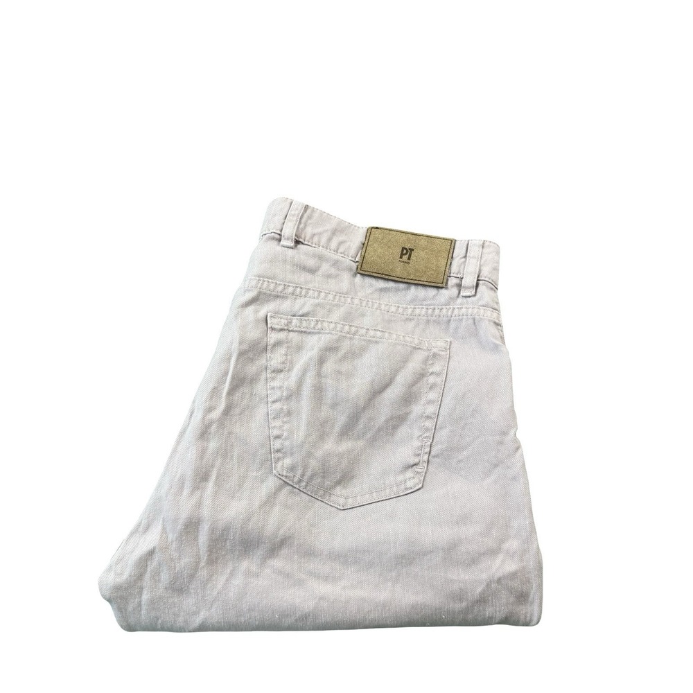 PT Torino Light Pink Linen Cotton Blend Mens 5 Pocket Pant Size 35x29